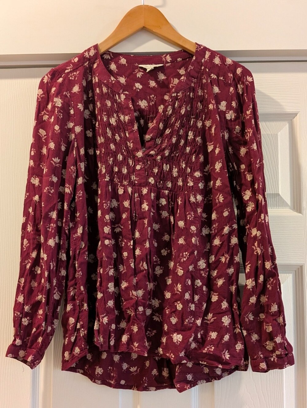 Lucky Brand Floral Boho Long Sleeve Blouse